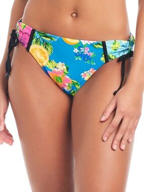 Bar III Womens Tropical-Print Shirred Multi